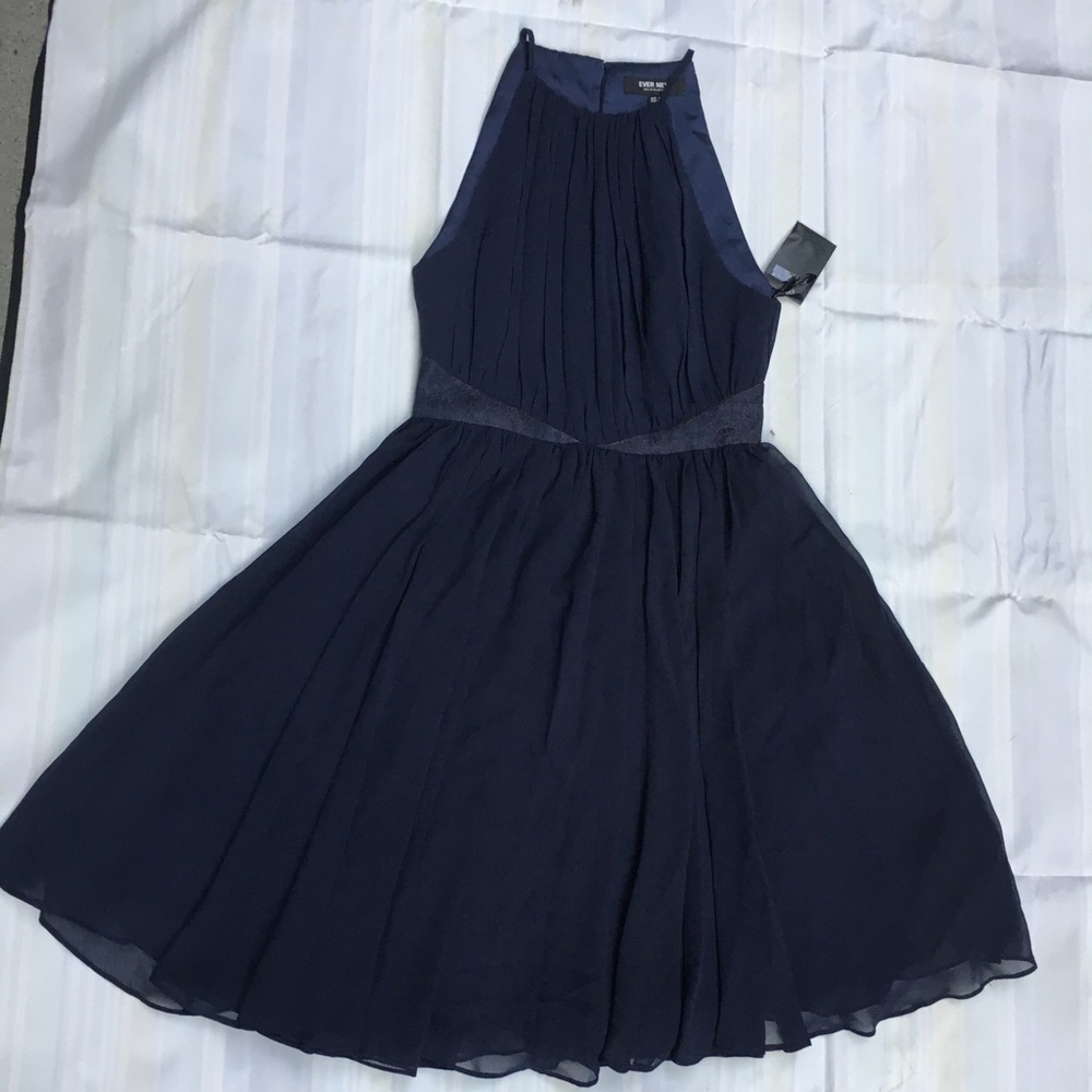 New EVER NEW MELBOURNE Pleated Halter Midi Dress